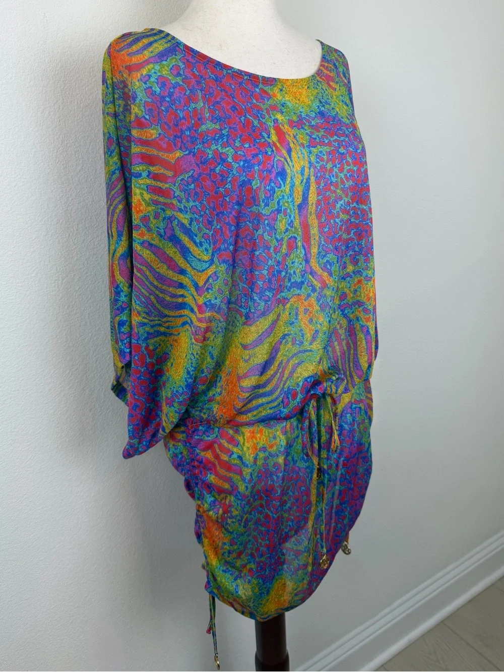 Luli Fama South Beach Dress Multicolor Swim Coverup Size Medium